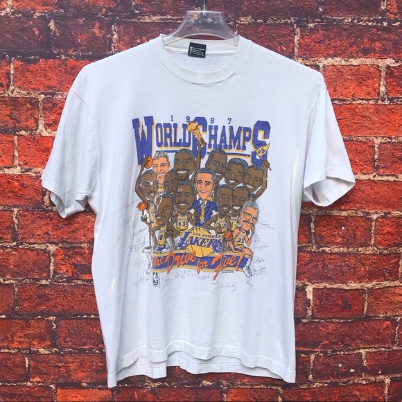 1987 lakers championship shirt Clearance